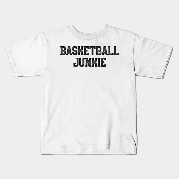 Basketball Junkie Kids T-Shirt by theoddstreet